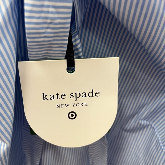 NWT Kate Spade x Target Stripe puff short sleeve blouse top Blue White XS - Picture 8 of 8